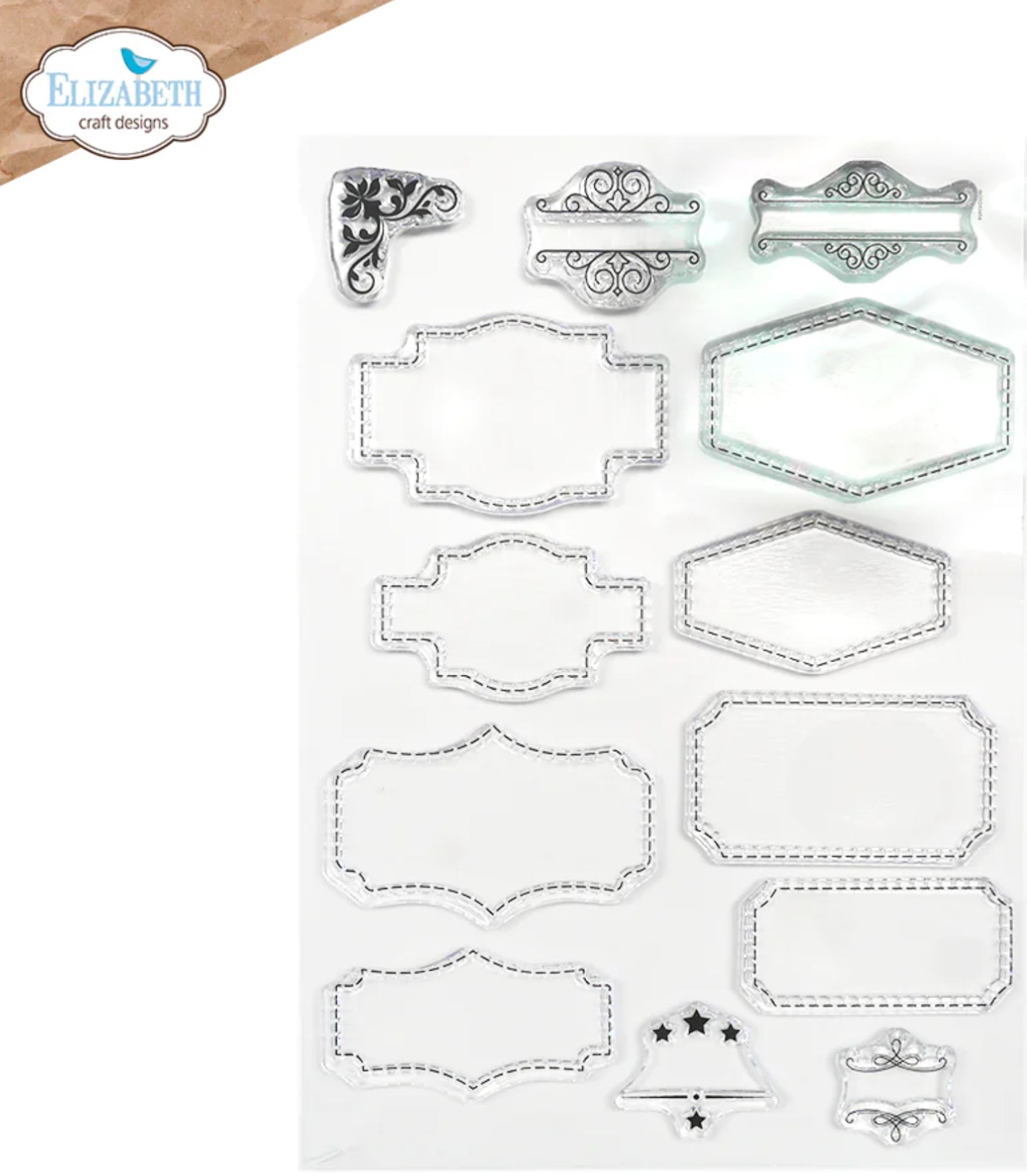 Elizabeth Craft Designs Layered Labels Stamp Set